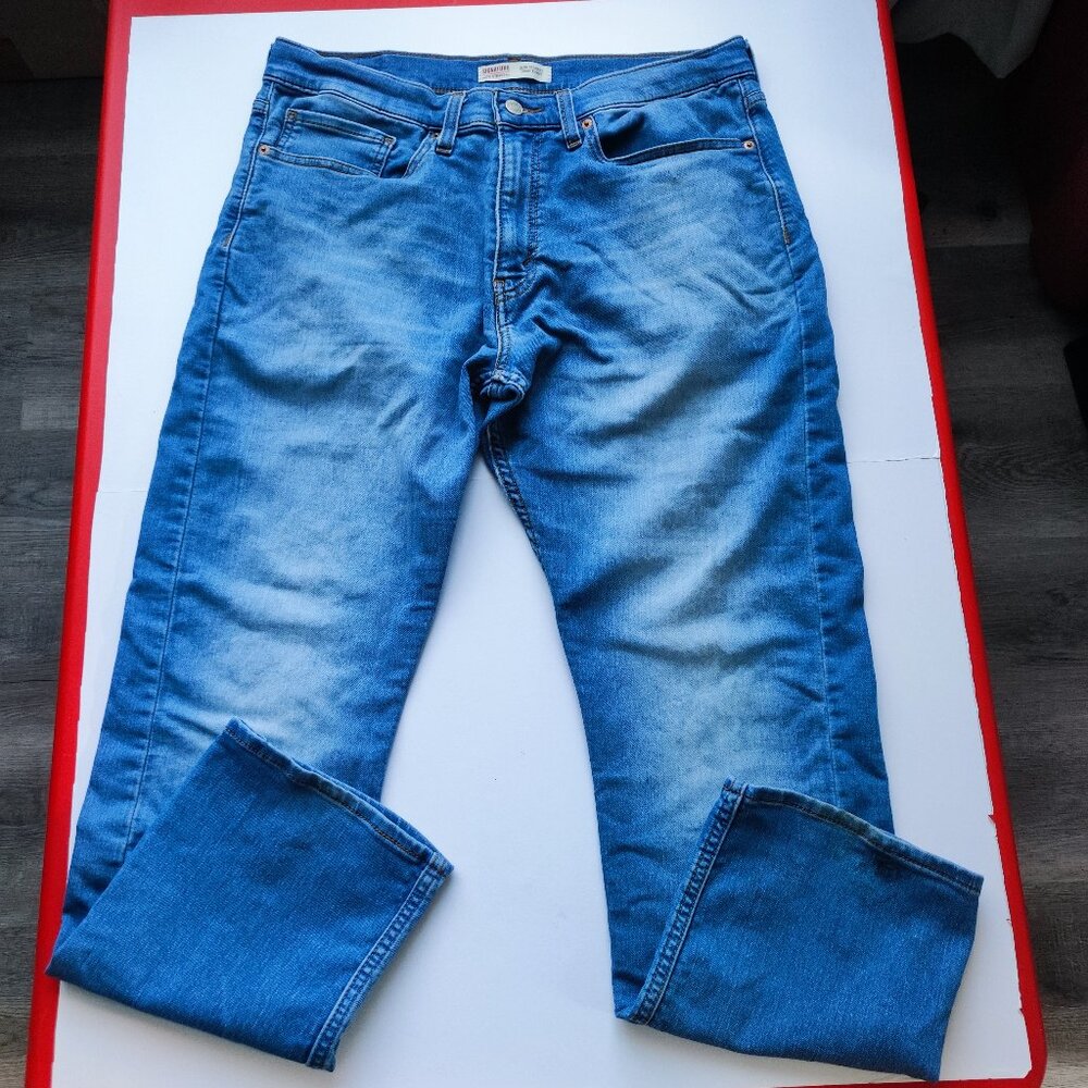 Signature by Levi Strauss jeans men's size W34/L30 denim blue slim straight